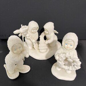 Vintage Department 56 Snow Baby Snow Babies Lot of 3